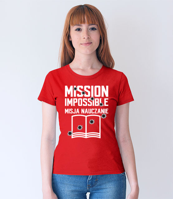 Misja nauczanie koszulka z nadrukiem dzien nauczyciela kobieta jipi pl 1145 66