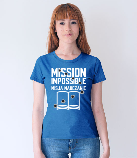 Misja nauczanie koszulka z nadrukiem dzien nauczyciela kobieta jipi pl 1145 67