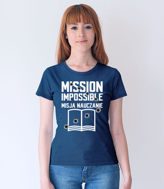 Misja nauczanie koszulka z nadrukiem dzien nauczyciela kobieta jipi pl 1145 68