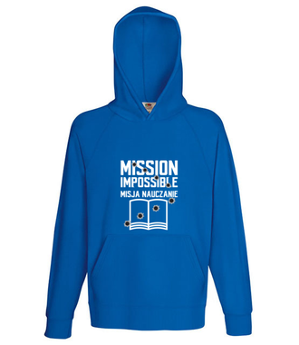 Misja: NAUCZANIE - Bluza z nadrukiem - Dzień nauczyciela - Męska z kapturem