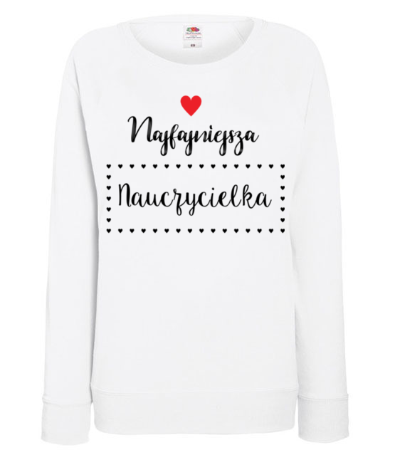 Najfajniejsza nauczycielka bluza z nadrukiem dzien nauczyciela kobieta jipi pl 1146 114