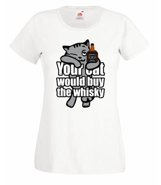 Whiskacz dla każdego kota - Koszulka z nadrukiem - Śmieszne - Damska