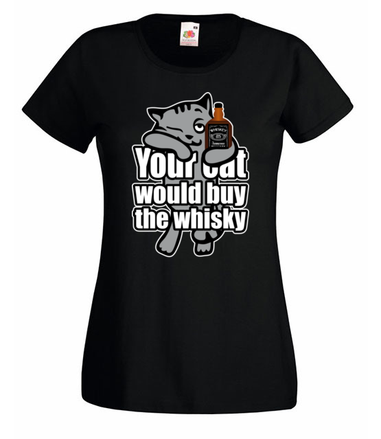 Whiskacz dla kazdego kota koszulka z nadrukiem smieszne kobieta jipi pl 172 59