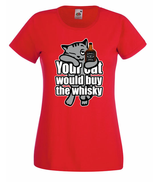 Whiskacz dla kazdego kota koszulka z nadrukiem smieszne kobieta jipi pl 172 60