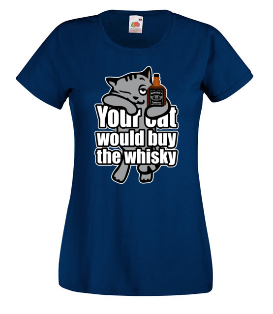 Whiskacz dla kazdego kota koszulka z nadrukiem smieszne kobieta jipi pl 172 62