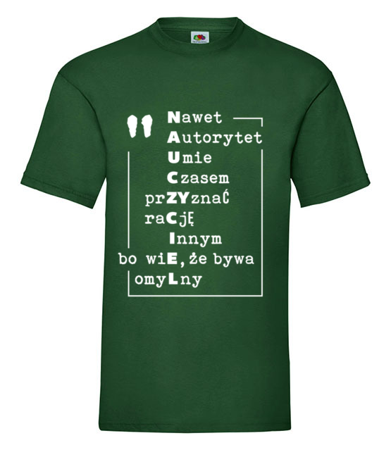 Omylny autorytet koszulka z nadrukiem dzien nauczyciela mezczyzna jipi pl 1155 188