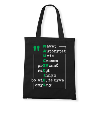 Omylny autorytet - Torba z nadrukiem - Dzień nauczyciela - Gadżety
