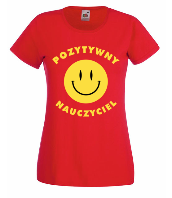 Pozytywny nauczyciel koszulka z nadrukiem dzien nauczyciela kobieta jipi pl 1159 60