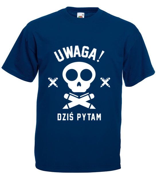 Dzis pytam uwaga koszulka z nadrukiem dzien nauczyciela mezczyzna jipi pl 1172 3