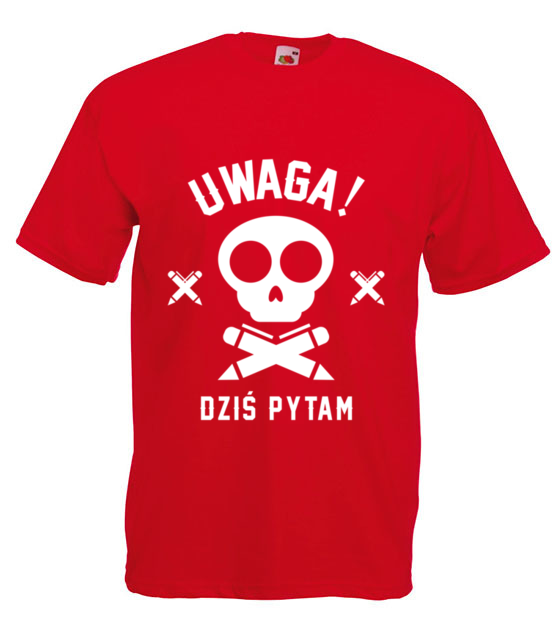Dzis pytam uwaga koszulka z nadrukiem dzien nauczyciela mezczyzna jipi pl 1172 4