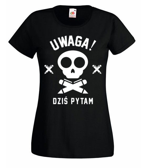 Dzis pytam uwaga koszulka z nadrukiem dzien nauczyciela kobieta jipi pl 1172 59