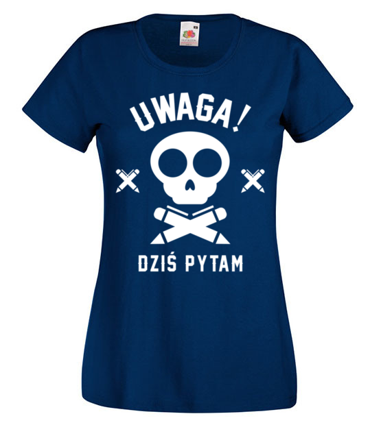 Dzis pytam uwaga koszulka z nadrukiem dzien nauczyciela kobieta jipi pl 1172 62