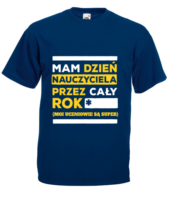 Caly rok swietuje dzien nauczyciela koszulka z nadrukiem dzien nauczyciela mezczyzna jipi pl 1177 3