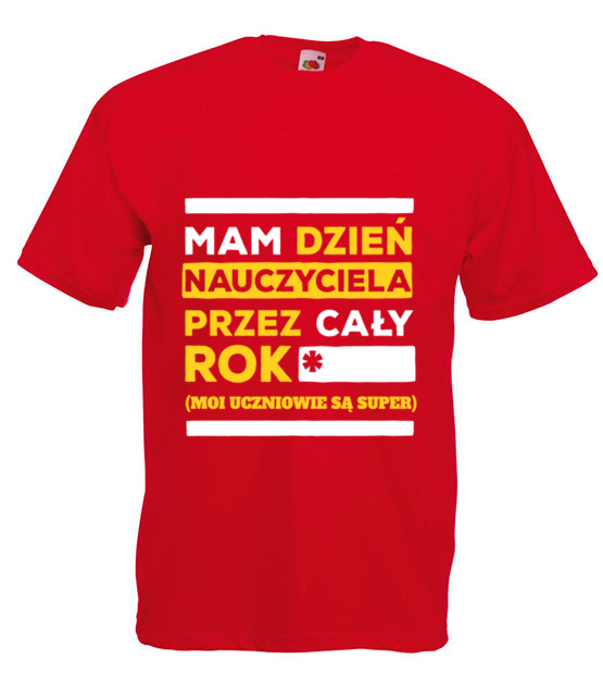 Caly rok swietuje dzien nauczyciela koszulka z nadrukiem dzien nauczyciela mezczyzna jipi pl 1177 4