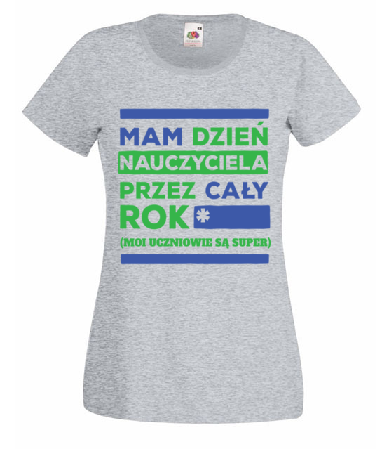 Caly rok swietuje dzien nauczyciela koszulka z nadrukiem dzien nauczyciela kobieta jipi pl 1176 63