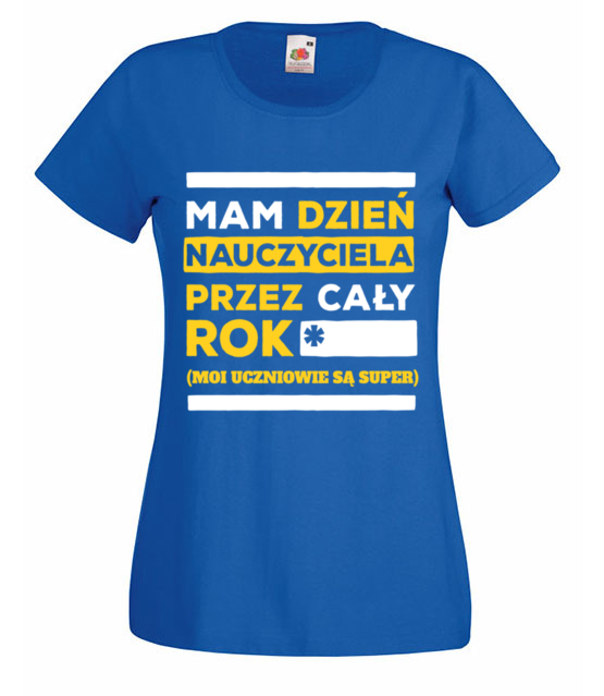 Caly rok swietuje dzien nauczyciela koszulka z nadrukiem dzien nauczyciela kobieta jipi pl 1177 61
