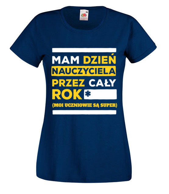 Caly rok swietuje dzien nauczyciela koszulka z nadrukiem dzien nauczyciela kobieta jipi pl 1177 62
