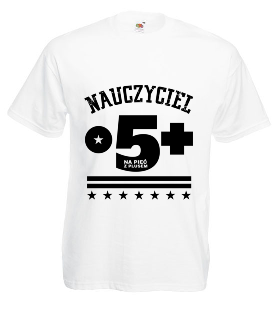 Nauczyciel na piatke z plusem koszulka z nadrukiem dzien nauczyciela mezczyzna jipi pl 1196 2