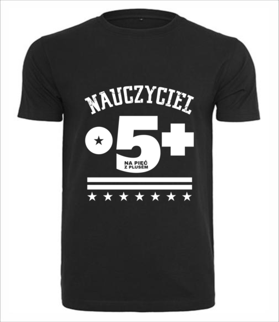Nauczyciel na piatke z plusem koszulka z nadrukiem dzien nauczyciela mezczyzna jipi pl 1197 1