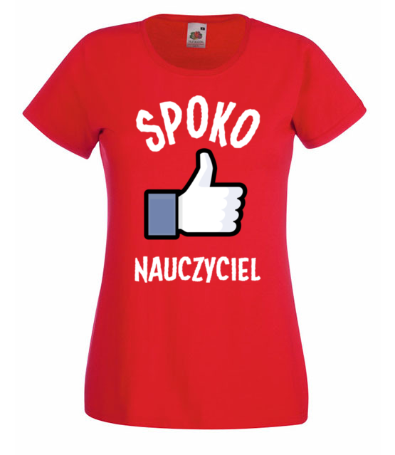 Spoko nauczyciel to ja koszulka z nadrukiem dzien nauczyciela kobieta jipi pl 1206 60