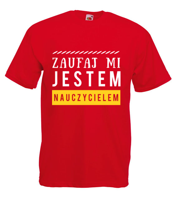 Spokojnie jestem nauczycielem koszulka z nadrukiem dzien nauczyciela mezczyzna jipi pl 1223 4