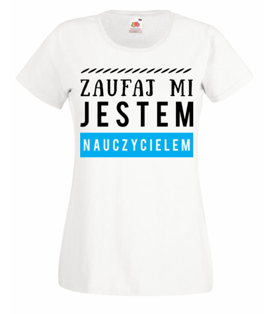 Spokojnie jestem nauczycielem koszulka z nadrukiem dzien nauczyciela kobieta jipi pl 1221 58
