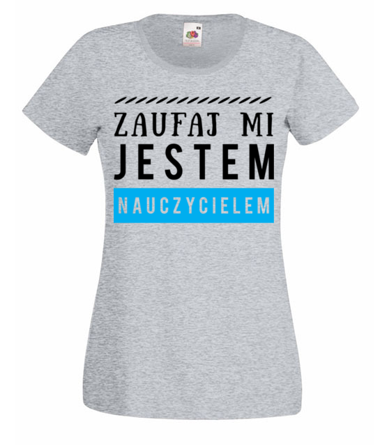 Spokojnie jestem nauczycielem koszulka z nadrukiem dzien nauczyciela kobieta jipi pl 1221 63