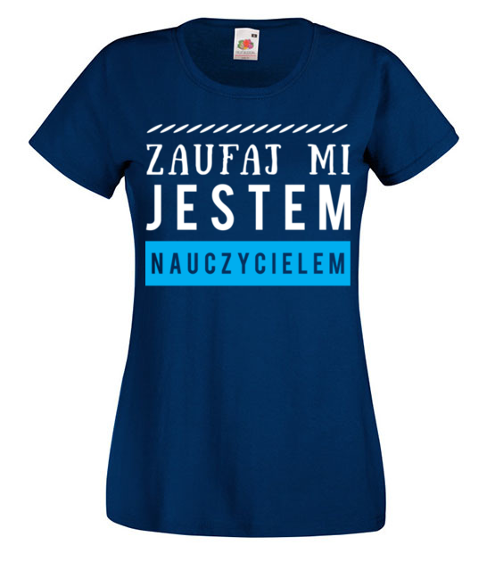 Spokojnie jestem nauczycielem koszulka z nadrukiem dzien nauczyciela kobieta jipi pl 1222 62
