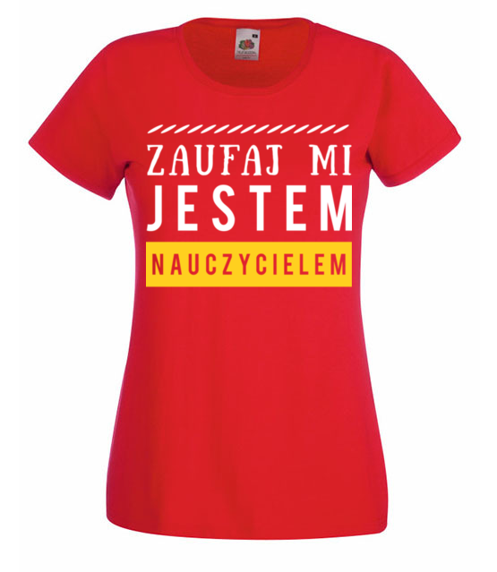 Spokojnie jestem nauczycielem koszulka z nadrukiem dzien nauczyciela kobieta jipi pl 1223 60