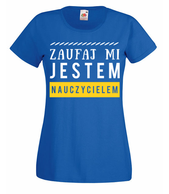 Spokojnie jestem nauczycielem koszulka z nadrukiem dzien nauczyciela kobieta jipi pl 1223 61