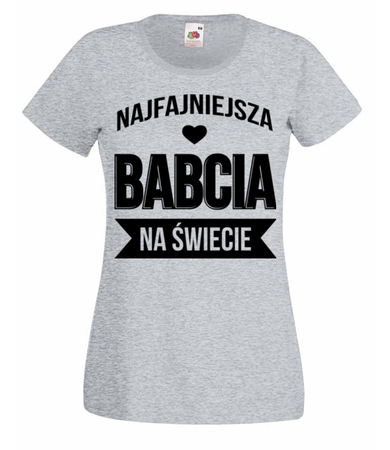 Fajna koszulka dla najfajniejszej babci koszulka z nadrukiem dla babci kobieta jipi pl 1273 63