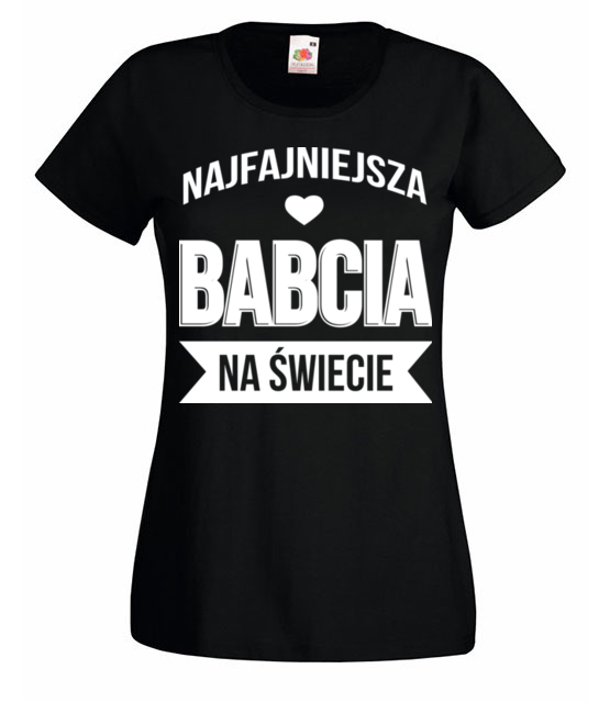 Fajna koszulka dla najfajniejszej babci koszulka z nadrukiem dla babci kobieta jipi pl 1274 59
