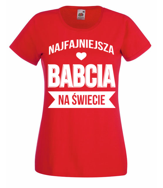 Fajna koszulka dla najfajniejszej babci koszulka z nadrukiem dla babci kobieta jipi pl 1274 60