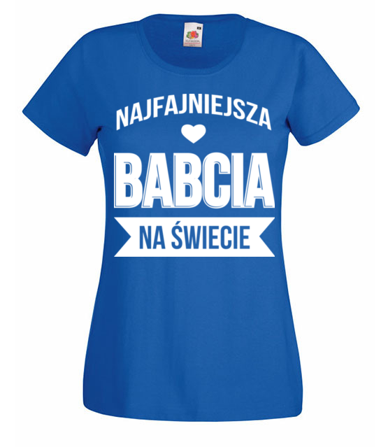 Fajna koszulka dla najfajniejszej babci koszulka z nadrukiem dla babci kobieta jipi pl 1274 61
