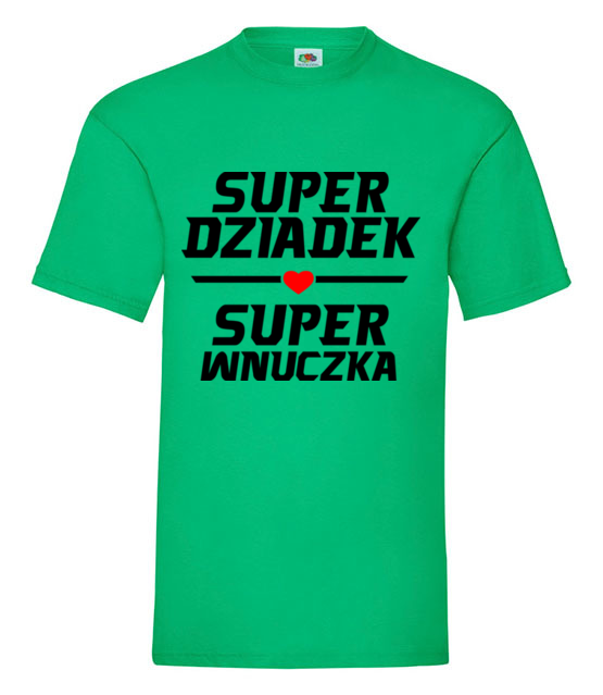 Super dziadek super wnuczka koszulka z nadrukiem dla dziadka mezczyzna jipi pl 1287 186
