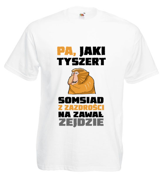 Bo do gramatyki masz dystans koszulka z nadrukiem smieszne mezczyzna jipi pl 1318 2