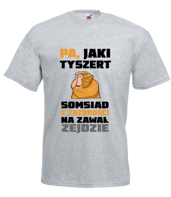 Bo do gramatyki masz dystans koszulka z nadrukiem smieszne mezczyzna jipi pl 1318 6