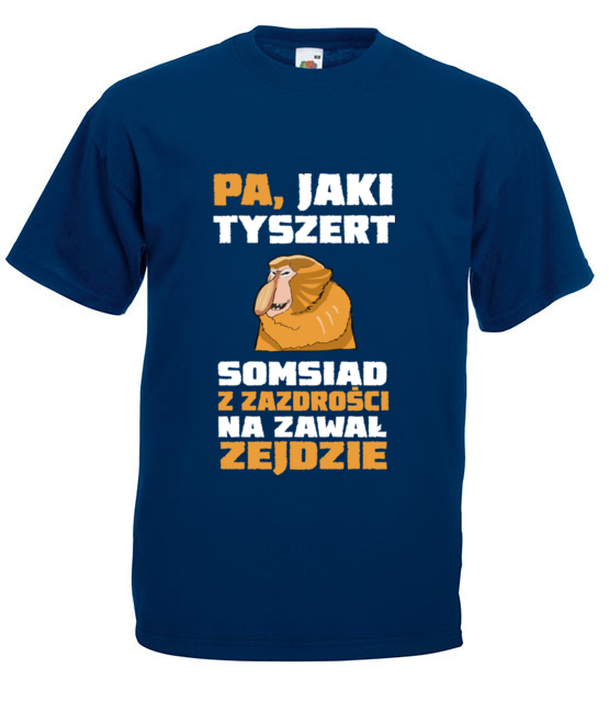 Bo do gramatyki masz dystans koszulka z nadrukiem smieszne mezczyzna jipi pl 1319 3