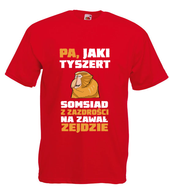 Bo do gramatyki masz dystans koszulka z nadrukiem smieszne mezczyzna jipi pl 1319 4