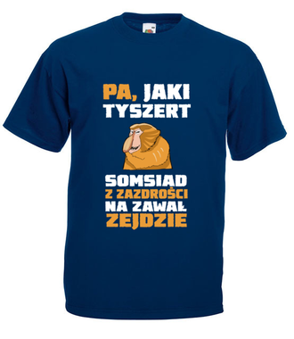 Bo do gramatyki masz dystans… - Koszulka z nadrukiem - Śmieszne - Męska