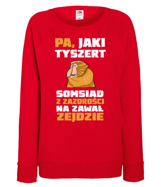 Bo do gramatyki masz dystans… - Bluza z nadrukiem - Śmieszne - Damska