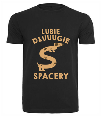 Spacery to same korzyści - Koszulka z nadrukiem - Miłośnicy Psów - Męska
