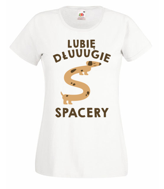 Spacery to same korzyści - Koszulka z nadrukiem - Miłośnicy Psów - Damska