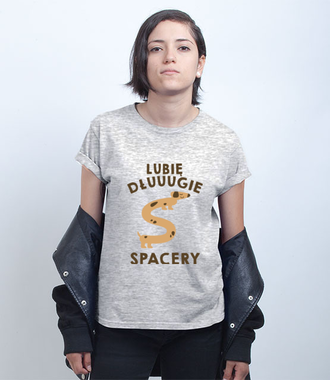 Spacery to same korzyści - Koszulka z nadrukiem - Miłośnicy Psów - Damska