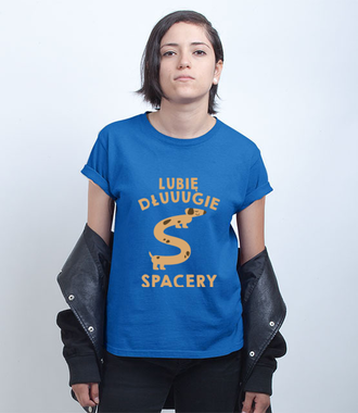 Spacery to same korzyści - Koszulka z nadrukiem - Miłośnicy Psów - Damska
