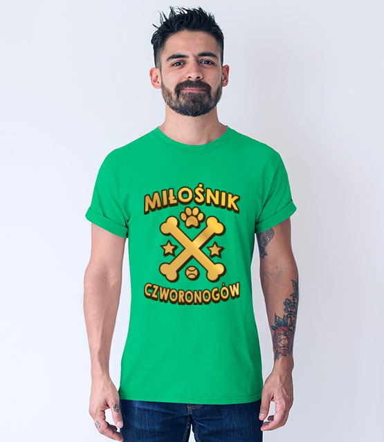 Koszulka z nadrukiem dla milosnikow psow koszulka z nadrukiem milosnicy psow mezczyzna jipi pl 1350 192