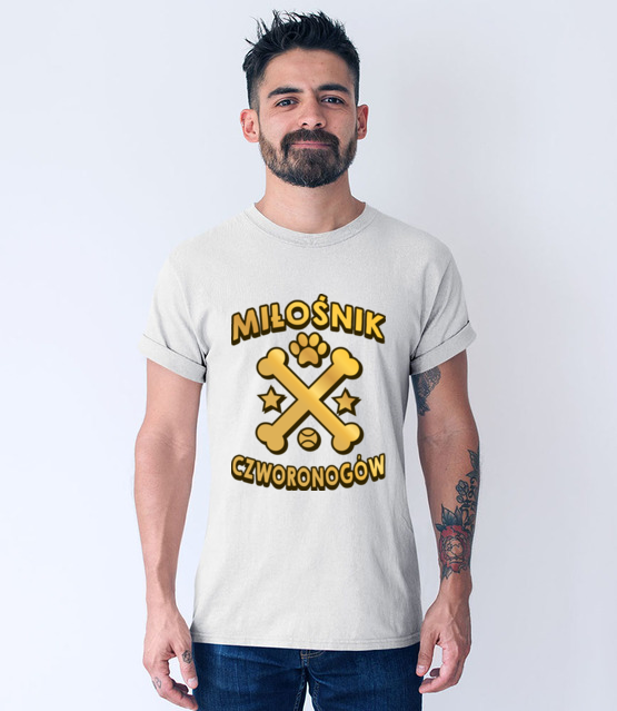 Koszulka z nadrukiem dla milosnikow psow koszulka z nadrukiem milosnicy psow mezczyzna jipi pl 1350 53