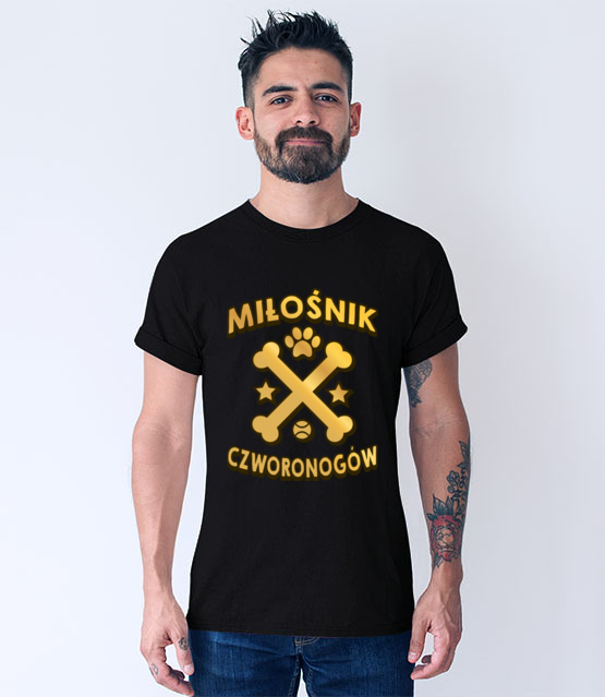 Koszulka z nadrukiem dla milosnikow psow koszulka z nadrukiem milosnicy psow mezczyzna jipi pl 1351 52