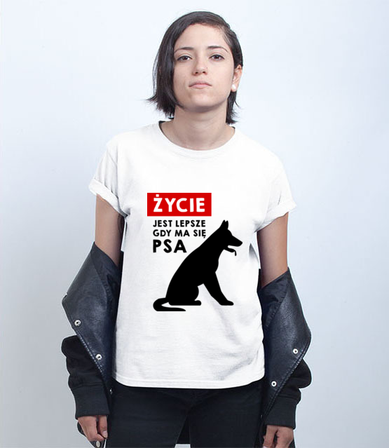 Graficzny manifest dla psich maniakow koszulka z nadrukiem milosnicy psow kobieta jipi pl 1363 71