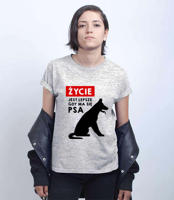 Graficzny manifest dla psich maniakow koszulka z nadrukiem milosnicy psow kobieta jipi pl 1363 75